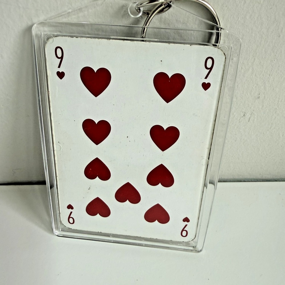 Louis Vuitton Casino Night Playing Card Keychain Damier 9 Hearts LV Bag Charm